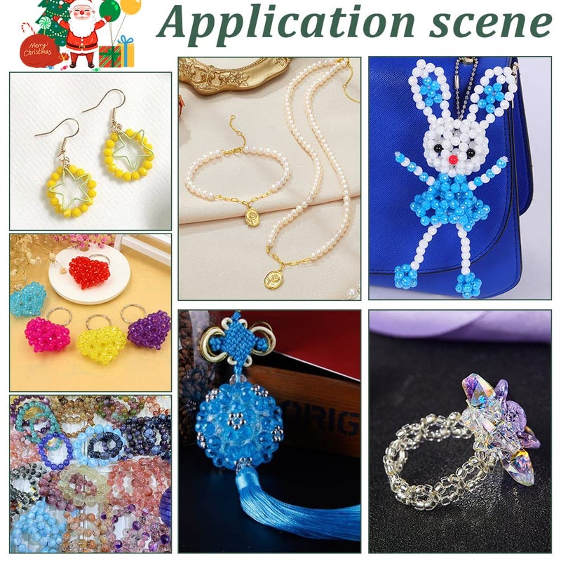 PH PandaHall 142 Yards 0.2mm Clear String Fishing Line Invisible Beading Cords Nylon Thread String Inelastic Jewelry Wire for Valentine Bracelet Jewelry Making Ornaments Hanging Party Decor Seed Beads - Image 2